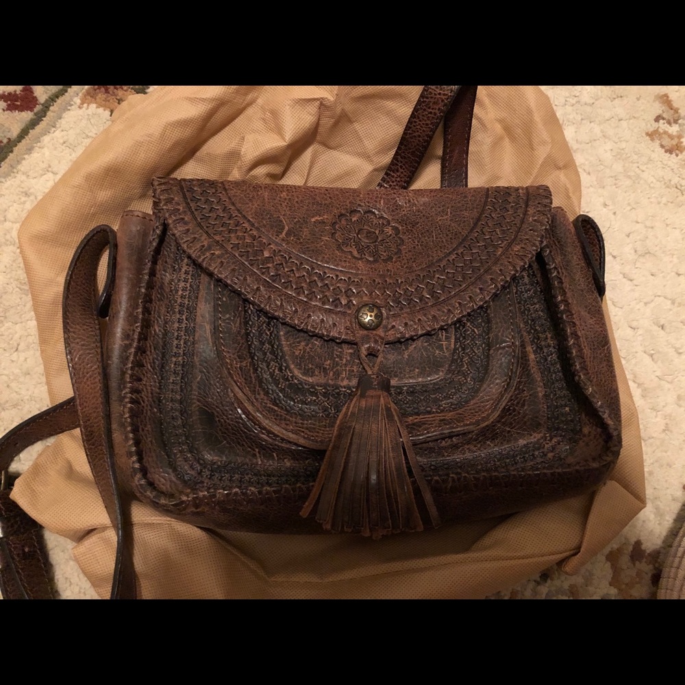 Patricia Nash Tooled Saddle bag
